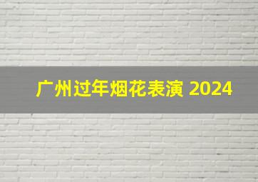 广州过年烟花表演 2024